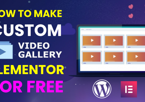 How to make a custom video gallery in elementor for free
